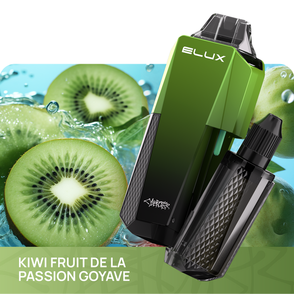 Elux Cyberover 16000 puffs Kiwi fruit de la passion goyave 10pcs