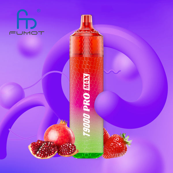 Fumot Tornado 9000 Pro Max Strawberry Pom 2% Sels de Nicotine 5pcs