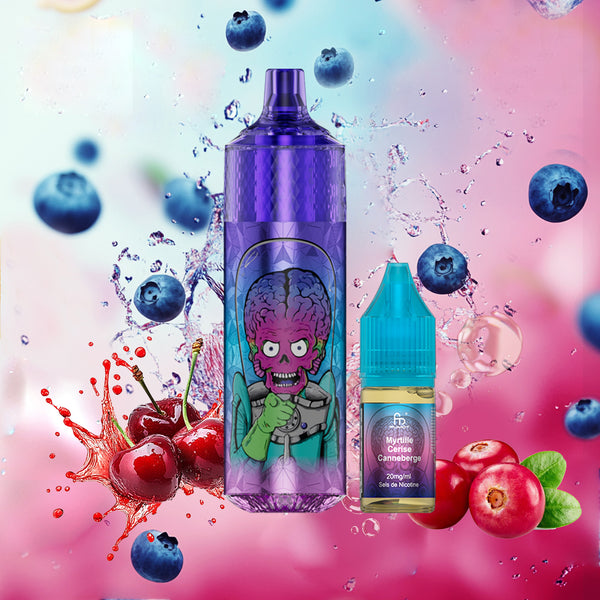 RANDM Fumot Tornado 9000 Pod 2% Sels de Nicotine Blueberry Cherry Cranberry 5pcs
