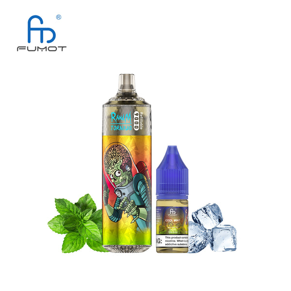 Fumot Tornado 9000 Rechargeable 2% Nicotine Cool Mint 5pcs