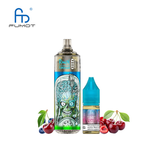 Fumot Tornado 9000 Rechargeable 2% Nicotine Blue Razz Cherry 5pcs
