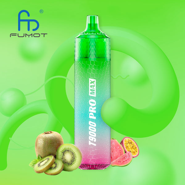 Fumot Tornado 9000 Pro Max Kiwi passion fruit guava 2% Sels de Nicotine 5pcs