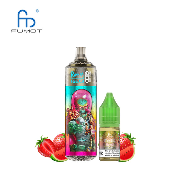 Fumot Tornado 9000 Rechargeable 2% Nicotine Strawberry Watermelon 5pcs
