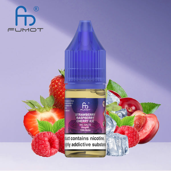 RANDM Fumot Tornado Sels de Nicotine 2% Strawberry  Raspberry Cherry Ice 10pcs