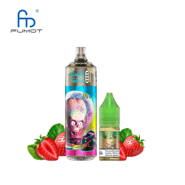 Fumot Tornado 9000 Rechargeable 2% Nicotine Strawberry Pom 5pcs