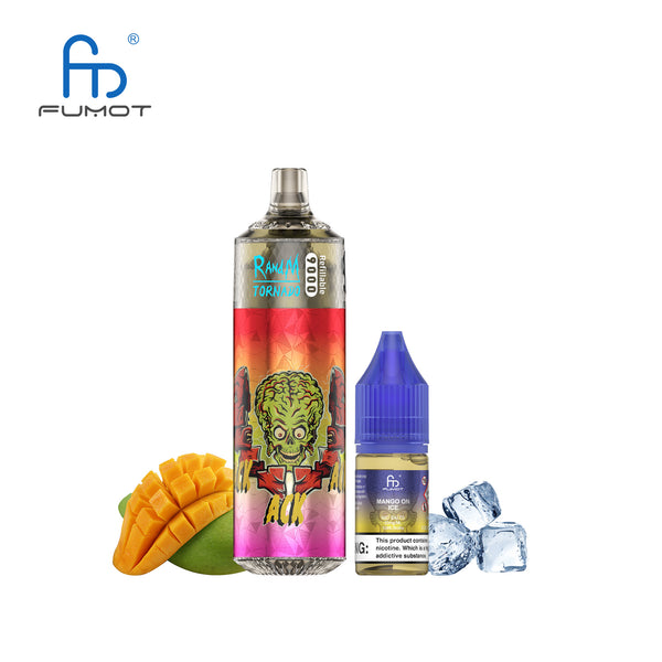 Fumot Tornado 9000 Rechargeable 2% Nicotine Mango On Ice 5pcs