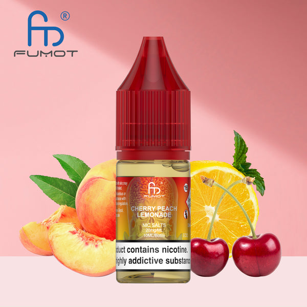 RANDM Fumot Tornado Sels de Nicotine 2% Cherry Peach Lemonade 10pcs