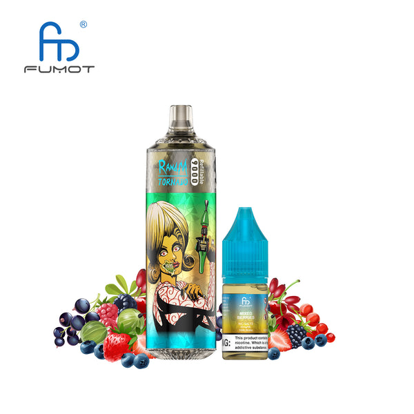Fumot Tornado 9000 Rechargeable 2% Nicotine Mixed Berries 5pcs