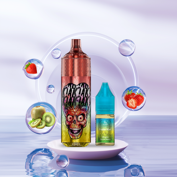 RANDM Fumot Tornado 9000 Pod 2% Sels de Nicotine Strawberry Kiwi 5pcs