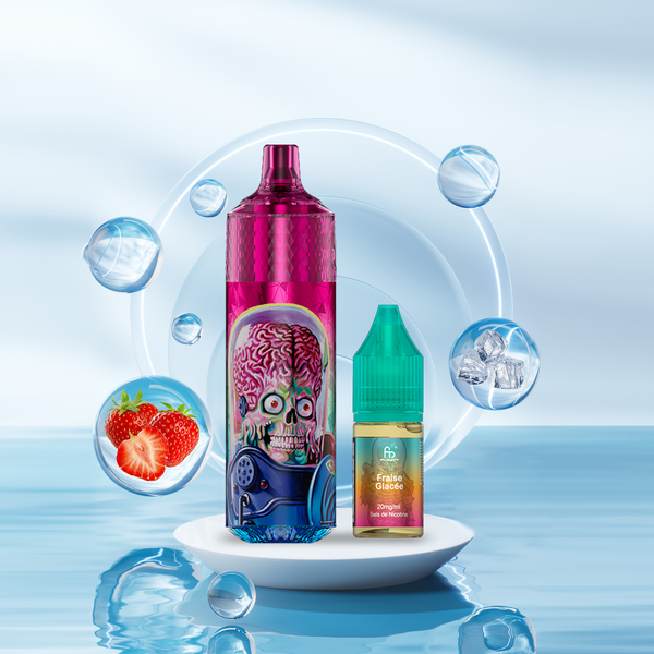 RANDM Fumot Tornado 9000 Pod 2% Sels de Nicotine Strawberry ice 5pcs