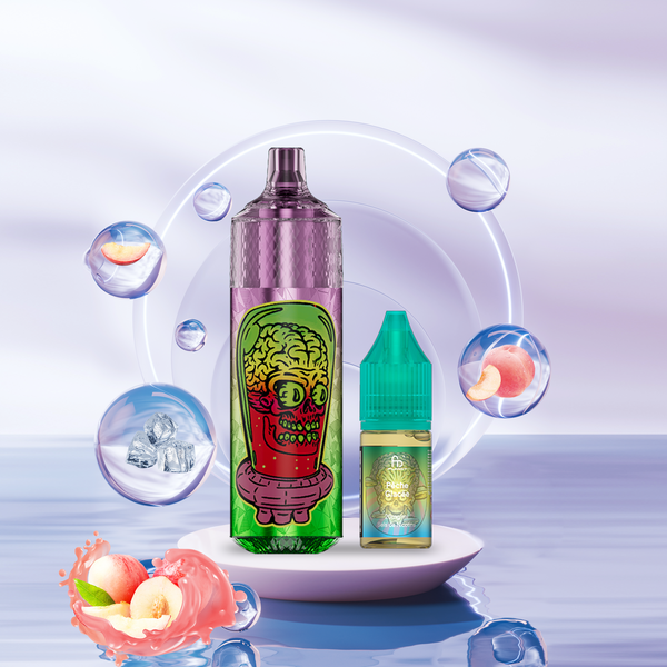 RANDM Fumot Tornado 9000 Pod 2% Sels de Nicotine Summer Peach Ice 5pcs