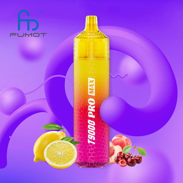 Fumot Tornado 9000 Pro Max Cherry Peach Lemonade 2% Sels de Nicotine 5pcs