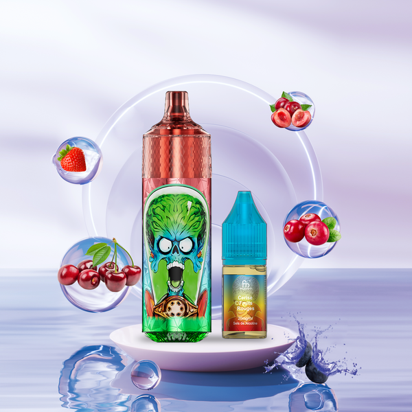RANDM Fumot Tornado 9000 Pod 2% Sels de Nicotine Cherry Berry 5pcs