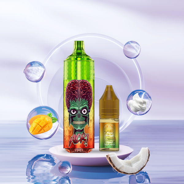 RANDM Fumot Tornado 9000 Pod 2% Sels de Nicotine Straw Mango 5pcs
