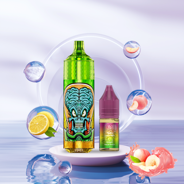 RANDM Fumot Tornado 9000 Pod 2% Sels de Nicotine Peach Lemonade 5pcs