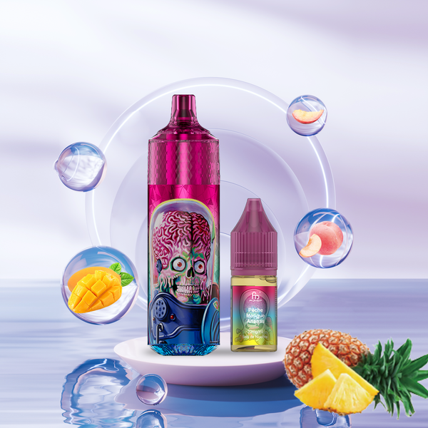RANDM Fumot Tornado 9000 Pod 2% Sels de Nicotine Peach Mango Pineapple 5pcs