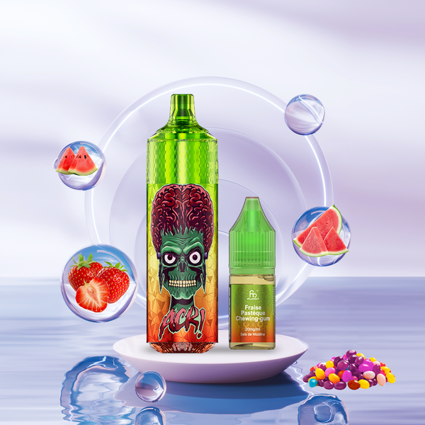 RANDM Fumot Tornado 9000 Pod 2% Sels de Nicotine Strawberry Watermelon Bubblegum 5pcs