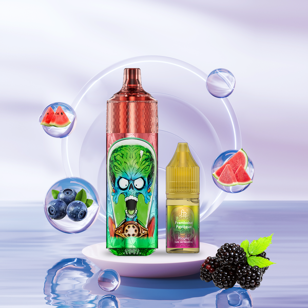 RANDM Fumot Tornado 9000 Pod 2% Sels de Nicotine Raspberry Watermelon 5pcs