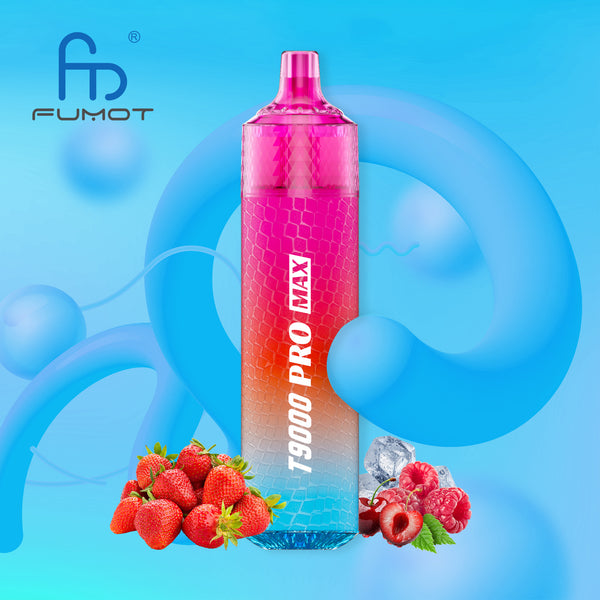 Fumot Tornado 9000 Pro Max Strawberry Raspberry Cherry Ice 2% Sels de Nicotine 5pcs
