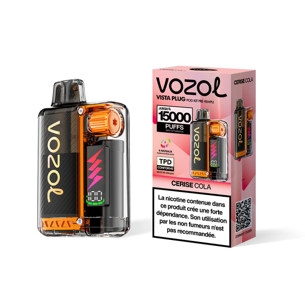 VOZOL VISTA PLUG Kit pod pré-remplis 15000 Puffs CERISE COLA 5pcs