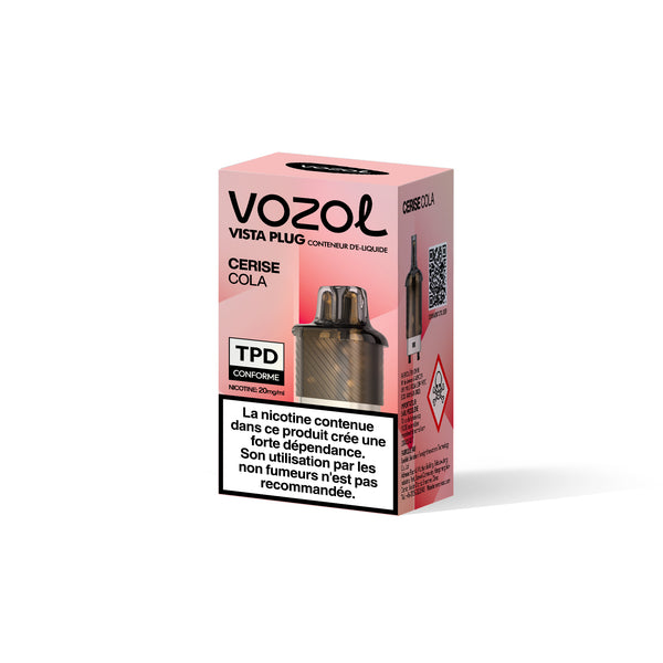VOZOL VISTA PLUG Cartouche Rechargeable 15000 Puffs Cerise cola 5pcs