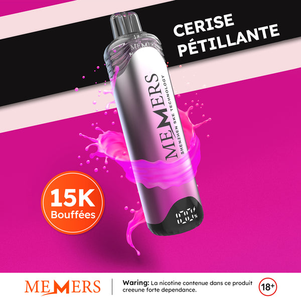 Memers Wukong 15000 Puffs 2% Sels de Nicotine Fizzy Cherry 5pcs