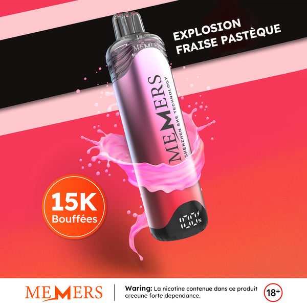 Memers Wukong 15000 Puffs 2% Sels de Nicotine Strawberry Watermelon Burst 5pcs
