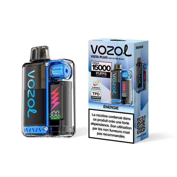 VOZOL VISTA PLUG Kit pod pré-remplis 15000 Puffs ÉNERGIE 5pcs