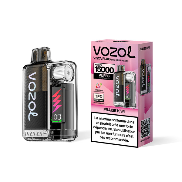 VOZOL VISTA PLUG Kit pod pré-remplis 15000 Puffs FRAISE KIWI 5pcs