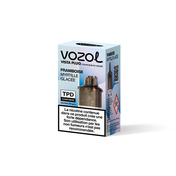 VOZOL VISTA PLUG Cartouche Rechargeable 15000 Puffs Framboise myrtille glacée 5pcs