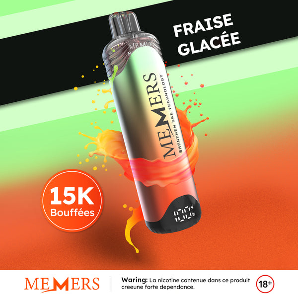 Memers Wukong 15000 Puffs 2% Sels de Nicotine Strawberry Ice 5pcs