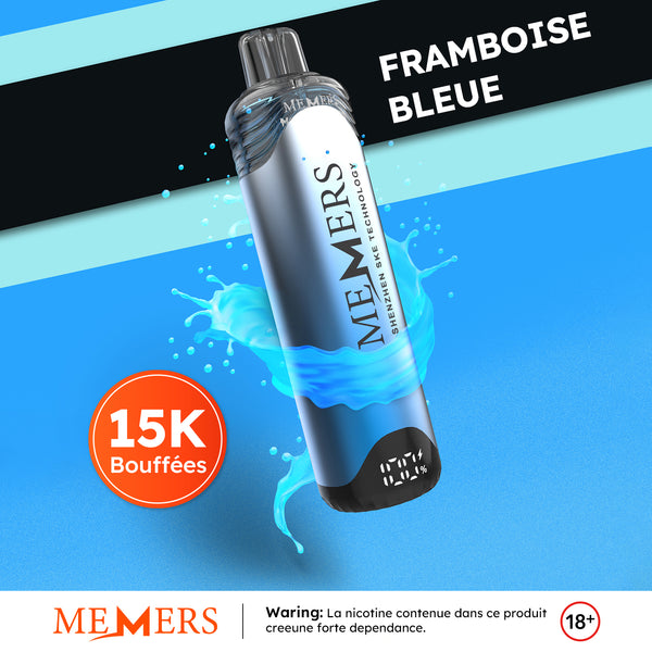 Memers Wukong 15000 Puffs 2% Sels de Nicotine Blue Razz 5pcs