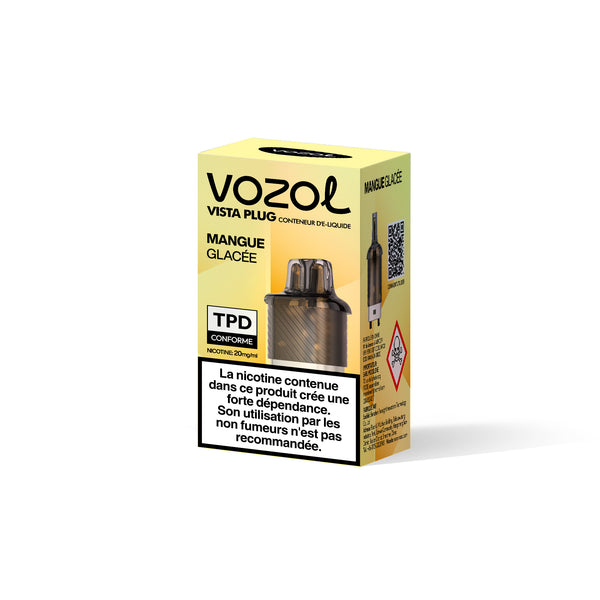 VOZOL VISTA PLUG Cartouche Rechargeable 15000 Puffs Mangue glacée 5pcs