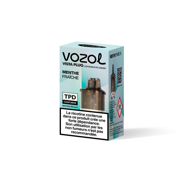 VOZOL VISTA PLUG Cartouche Rechargeable 15000 Puffs Menthe fraîche 5pcs