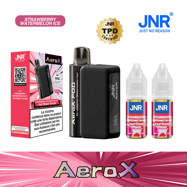 JNR Aero X 32000 Puffs Strawberry Watermelon Ice 2% Sels de Nicotine 5pcs